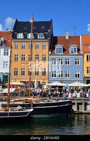 Nyhavn, New Harbour, Copenhagen, København, Denmark, Europe Stock Photo