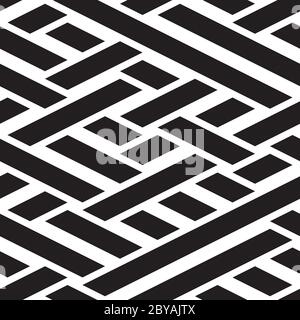 Seamless pattern with oblique black bands Stock Vector