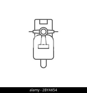 Delivery bike vector icon symbol transportation isolated on white background Stock Vector