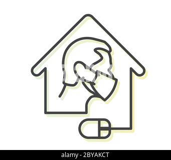 Online Shopping from Home - Icon as EPS 10 File Stock Vector