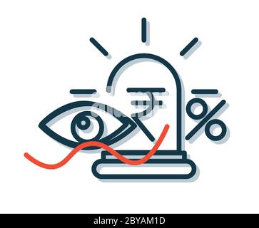 Watch out for Financial Alerts - Icon Illustration as EPS 10 File Stock Vector