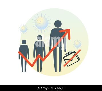 Unemployment - Job Market - Icon as EPS 10 File Stock Vector