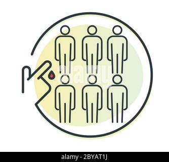 Serology Surveillance Strategy - COVID-19 - Icon as EPS 10 File Stock Vector