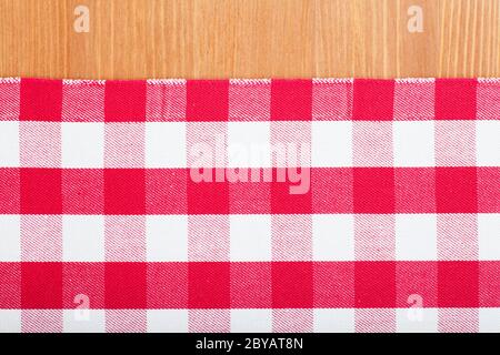 Red and white tablecloth Stock Photo