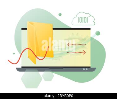 File Transfer and Sharing Platform - Abstract Illustration as EPS 10 File Stock Vector