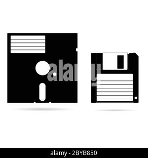 floppy disk illustration on white Stock Vector