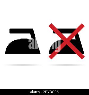 iron for laundry sign illustration on white Stock Vector