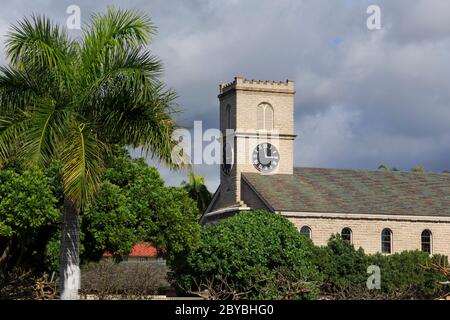 Kawaiahao Church, Honolulu City, Oahu Island, Hawaii, USA Stock Photo