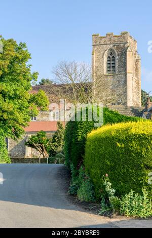 The mediaeval or medieval Church of St Peter, Wolferton on the Sandringham Estate in Norfolk. Stock Photo