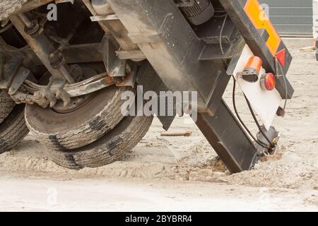 Collapsed mobile tower crane (Holland) Stock Photo