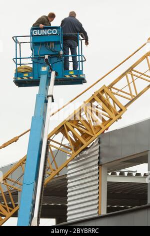 Collapsed mobile tower crane (Holland) Stock Photo