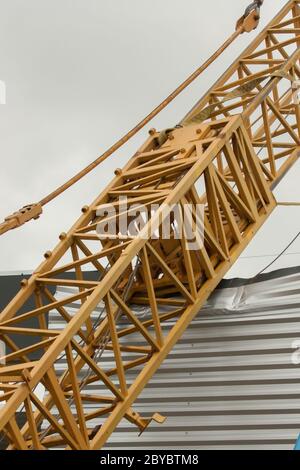 Collapsed mobile tower crane (Holland) Stock Photo