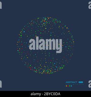 Abstract globe particles sphere. Stock Vector