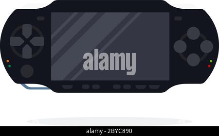 Portable game console flat isolated Stock Vector