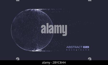 Abstract globe particles sphere. Stock Vector