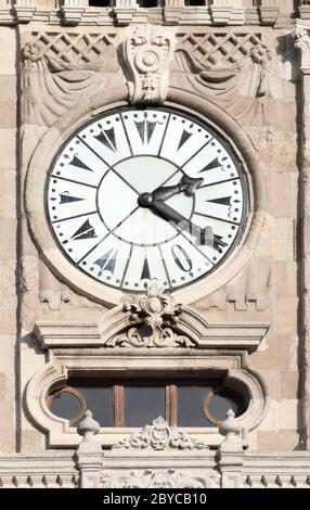 clock on tower in dolmabahce palace - istanbul Stock Photo