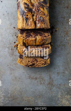 Matcha chocolate loaf cake Stock Photo