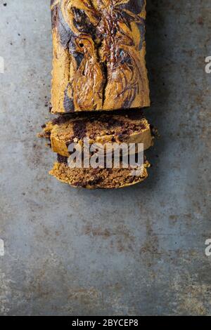 Matcha chocolate loaf cake Stock Photo