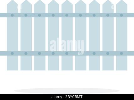 Wooden fence vector flat isolated Stock Vector