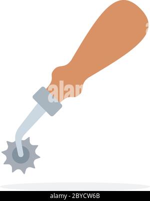 Leather marking tool vector flat isolated Stock Vector