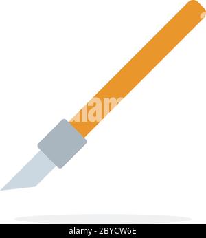 Knife for working with skin vector flat isolated Stock Vector