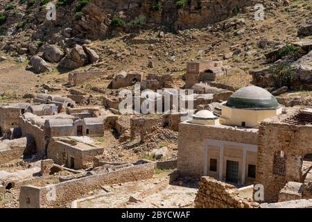 The abandonned Berber village of Zriba in Tunisia Stock Photo