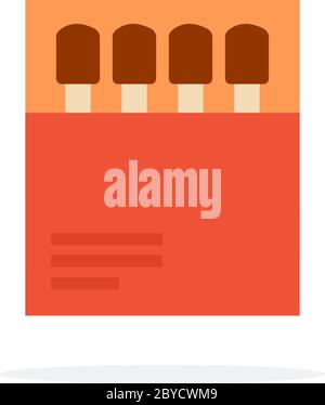 Matches in paper packaging flat isolated Stock Vector