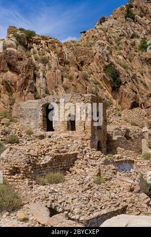 The abandonned Berber village of Zriba in Tunisia Stock Photo