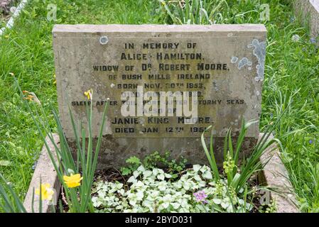 Grave of Janie King Moore, Holy Trinity Churchyard, Headington, Oxford, UK Stock Photo