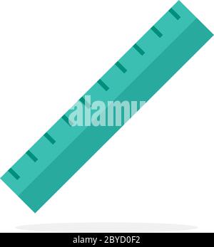 Plastic measuring ruler vector flat isolated Stock Vector