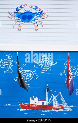 Seafood Store on Tybee Island, Savannah, Georgia, USA Stock Photo