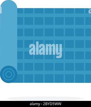 A roll of blue cloth in a cage vector flat isolated Stock Vector