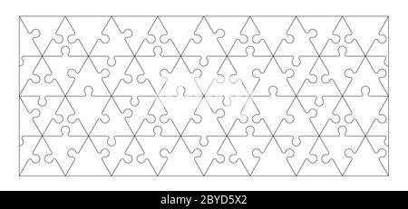 Set of triangle puzzle pieces Stock Vector