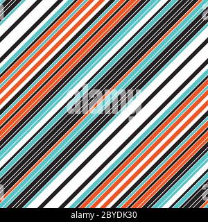 Seamless pattern with oblique colored lines Stock Vector