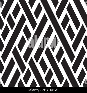 Seamless pattern with oblique black bands Stock Vector