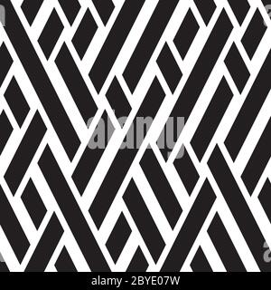 Seamless pattern with oblique black bands Stock Vector