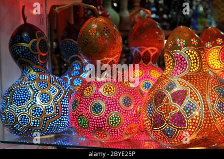 turkish traditional multicolored lamps Stock Photo