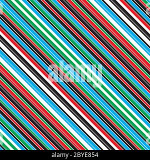 Seamless pattern with oblique colored lines Stock Vector