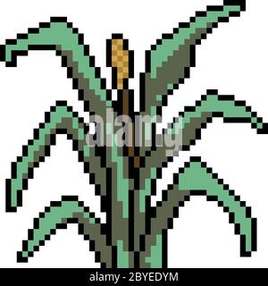 vector pixel art grass isolated Stock Vector Image & Art - Alamy