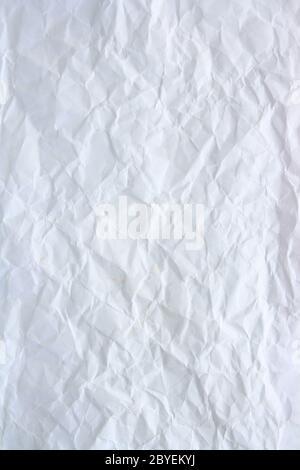 Wrinkled White paper using as background Stock Photo