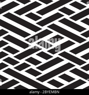 Seamless pattern with oblique black bands Stock Vector