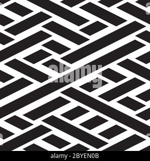 Seamless pattern with oblique black bands Stock Vector