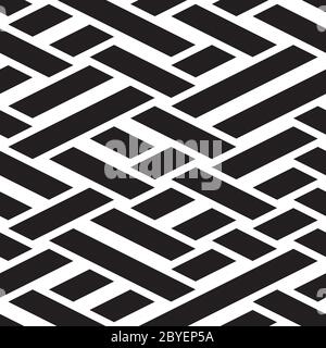Seamless pattern with oblique black bands Stock Vector