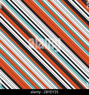 Seamless pattern with oblique colored lines Stock Vector