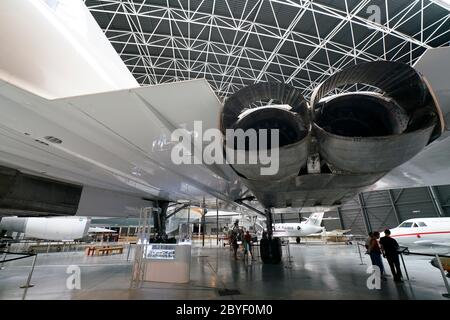 Engines. Concorde aircraft. Aeroscopia. Aeronautical Museum. Toulouse ...