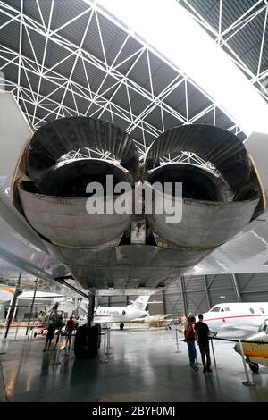 Engines. Concorde aircraft. Aeroscopia. Aeronautical Museum. Toulouse ...