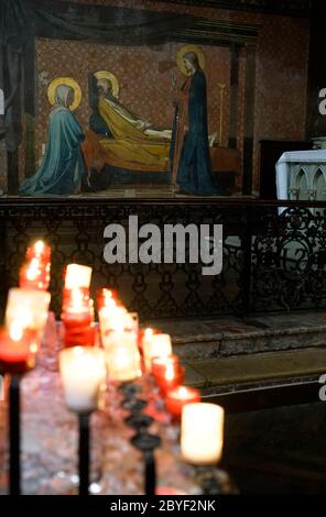 Interior of Basilica of Saint-Sernin.Toulouse.Haute-Garonne.Occitanie.France Stock Photo