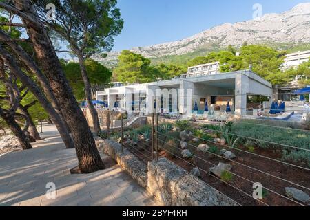 Brela, Croatia  - September 24 2011  Beautiful Coast Of Dalmatia on wonderful sunny day Stock Photo