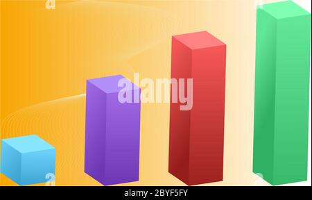 digital textile of business growth on abstract background Stock Vector