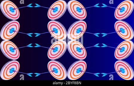 digital textile design of objects on abstract background Stock Vector